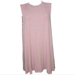 Chris & Carol Wom Med Casual Pink Mock Neck Sleeveless Dress Layering Easter EUC